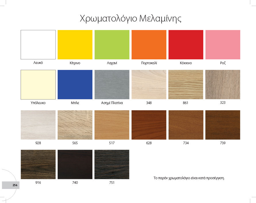 χρωματολόγιο μελαμίνης 2